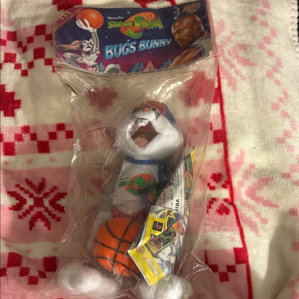 Space Jam Bugs Bunny Plush with Basketball
